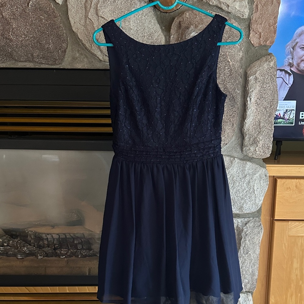 Speechless Midnight Blue Strapless Dress